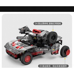 RASTAR 92700 92710 AUDI RS Q E-TRON 1:14 tỷ lệ 1:14 bộ đồ chơi xếp lắp ráp ghép mô hình Technic Kỹ Thuật Công Nghệ Cao Mô Hình Phương Tiện 1432 khối