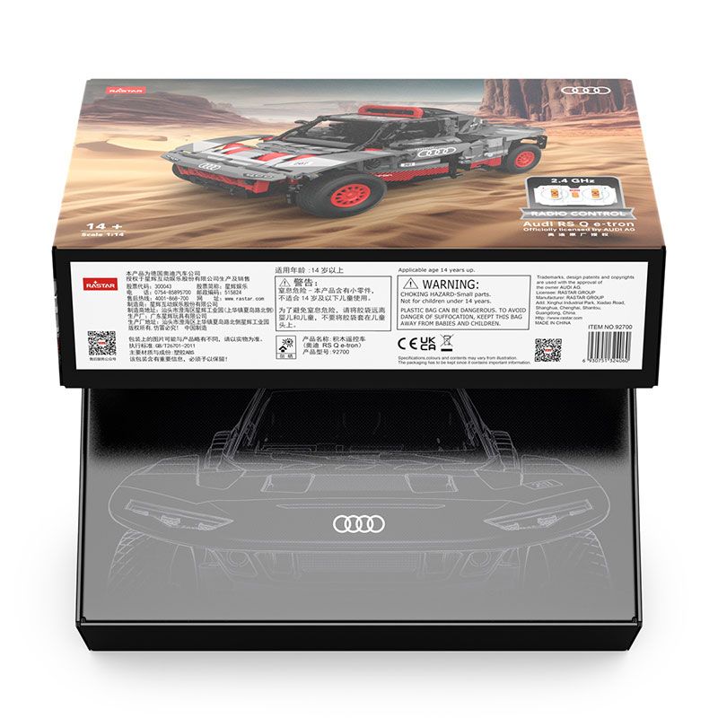 RASTAR 92700 92710 AUDI RS Q E-TRON 1:14 tỷ lệ 1:14 bộ đồ chơi xếp lắp ráp ghép mô hình Technic Kỹ Thuật Công Nghệ Cao Mô Hình Phương Tiện 1432 khối
