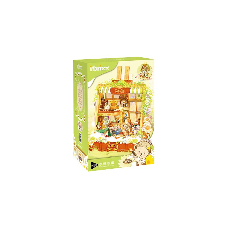 INBRIXX 881304 GẤU BÔNG VẼ TRANH BẰNG HOA bộ đồ chơi xếp lắp ráp ghép mô hình TEDDY 1685 khối