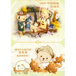 INBRIXX 881304 GẤU BÔNG VẼ TRANH BẰNG HOA bộ đồ chơi xếp lắp ráp ghép mô hình TEDDY 1685 khối