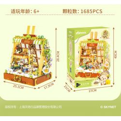 INBRIXX 881304 GẤU BÔNG VẼ TRANH BẰNG HOA bộ đồ chơi xếp lắp ráp ghép mô hình TEDDY 1685 khối