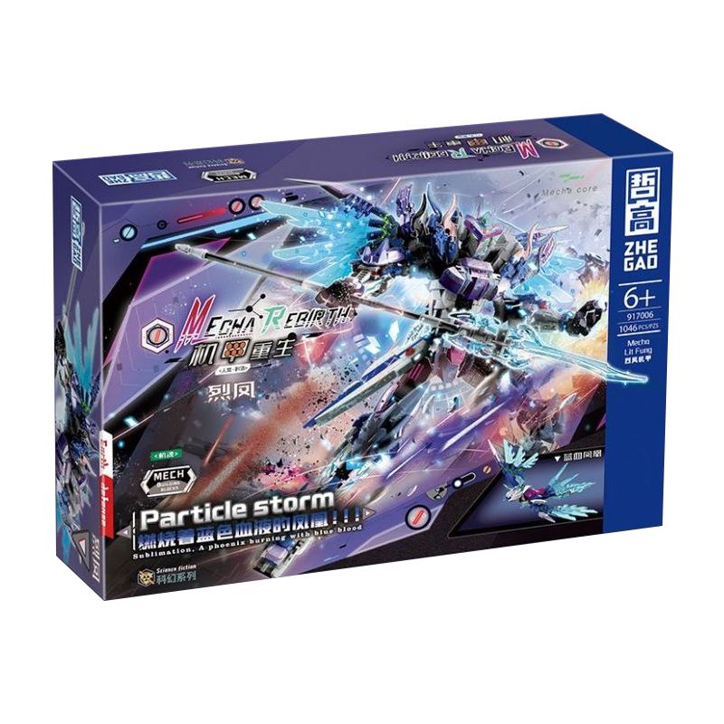 ZHEGAO 917006 non Lego MECHA REBORN GALE bộ đồ chơi xếp lắp ráp ghép mô hình MECHA REBIRTH 1046 khối