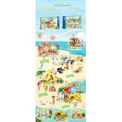 ZHEGAO 923010 RỪNG THÚ CƯNG CẮM TRẠI BÃI BIỂN MÙA HÈ THIÊN ĐƯỜNG bộ đồ chơi xếp lắp ráp ghép mô hình Girl MECHA REBIRTH Con Gái 385 khối