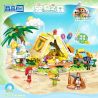 ZHEGAO 923011 RỪNG THÚ CƯNG CẮM TRẠI BÃI BIỂN MÙA HÈ LỀU bộ đồ chơi xếp lắp ráp ghép mô hình Girl MECHA REBIRTH Con Gái 429 khối