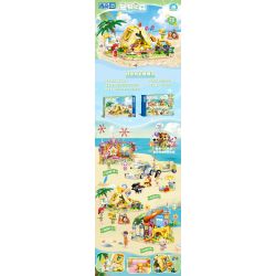 ZHEGAO 923011 RỪNG THÚ CƯNG CẮM TRẠI BÃI BIỂN MÙA HÈ LỀU bộ đồ chơi xếp lắp ráp ghép mô hình Girl MECHA REBIRTH Con Gái 429 khối