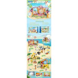 ZHEGAO 923012 CẮM TRẠI BÃI BIỂN MÙA HÈ TRONG RỪNG THÚ CƯNG SÂN KHẤU ÁNH SAO bộ đồ chơi xếp lắp ráp ghép mô hình Girl MECHA REBIRTH Con Gái 430 khối