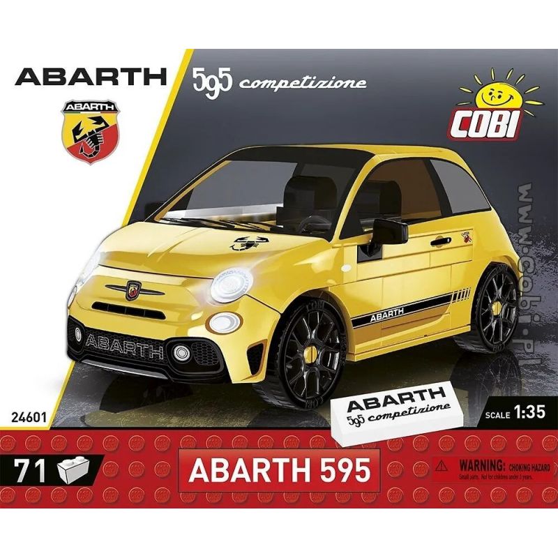 COBI 24601 20502 XE ĐỘ ABARTH 595 tỷ lệ 1:35 bộ đồ chơi xếp lắp ráp ghép mô hình Racers ABARTH 595 COMPETIZIONE Đua Tốc Độ 71 khối