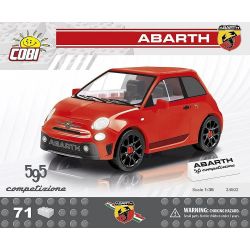 COBI 24601 20502 XE ĐỘ ABARTH 595 tỷ lệ 1:35 bộ đồ chơi xếp lắp ráp ghép mô hình Racers ABARTH 595 COMPETIZIONE Đua Tốc Độ 71 khối