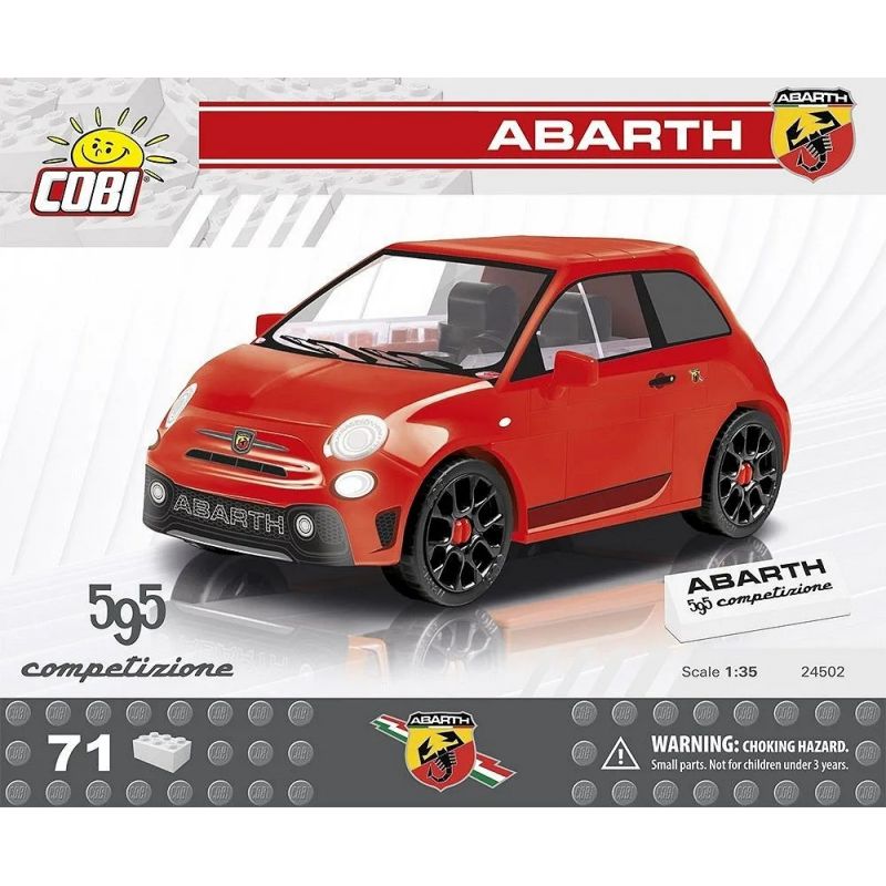 COBI 24601 20502 XE ĐỘ ABARTH 595 tỷ lệ 1:35 bộ đồ chơi xếp lắp ráp ghép mô hình Racers ABARTH 595 COMPETIZIONE Đua Tốc Độ 71 khối