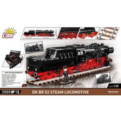 COBI 6282 6283 6281 6287 ĐẦU MÁY HƠI NƯỚC DR BR 52 tỷ lệ 1:35 bộ đồ chơi xếp lắp ráp ghép mô hình City DR BR 52 STEAM LOCOMOTIVE Thành Phố 2505 khối