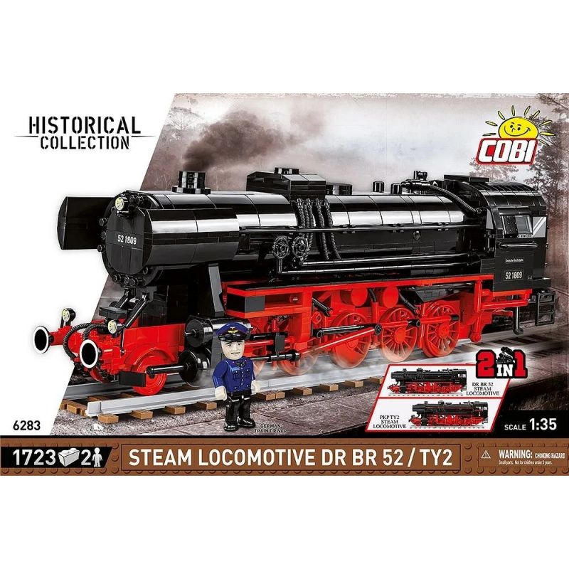 COBI 6282 6283 6281 6287 ĐẦU MÁY HƠI NƯỚC DR BR 52 tỷ lệ 1:35 bộ đồ chơi xếp lắp ráp ghép mô hình City DR BR 52 STEAM LOCOMOTIVE Thành Phố 2505 khối