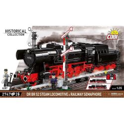 COBI 6282 6283 6281 6287 ĐẦU MÁY HƠI NƯỚC DR BR 52 tỷ lệ 1:35 bộ đồ chơi xếp lắp ráp ghép mô hình City DR BR 52 STEAM LOCOMOTIVE Thành Phố 2505 khối