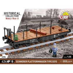 COBI 6284 XE TẢI SÀN HẠNG NẶNG LOẠI SSYS bộ đồ chơi xếp lắp ráp ghép mô hình City Thành Phố 424 khối