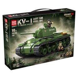 QuanGuan 100253 Quan Guan 100253 XE TĂNG HẠNG NẶNG KV-1 (MẪU 1941) bộ đồ chơi xếp lắp ráp ghép mô hình Military Army KV-1 HEAVY TANK MODEL 1941 Quân Sự Bộ Đội 1192 khối