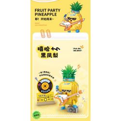 LOZ 8847 TIỆC TRÁI CÂY DỨA ĐEN HIP HOP bộ đồ chơi xếp lắp ráp ghép mô hình FRUIT PARTY