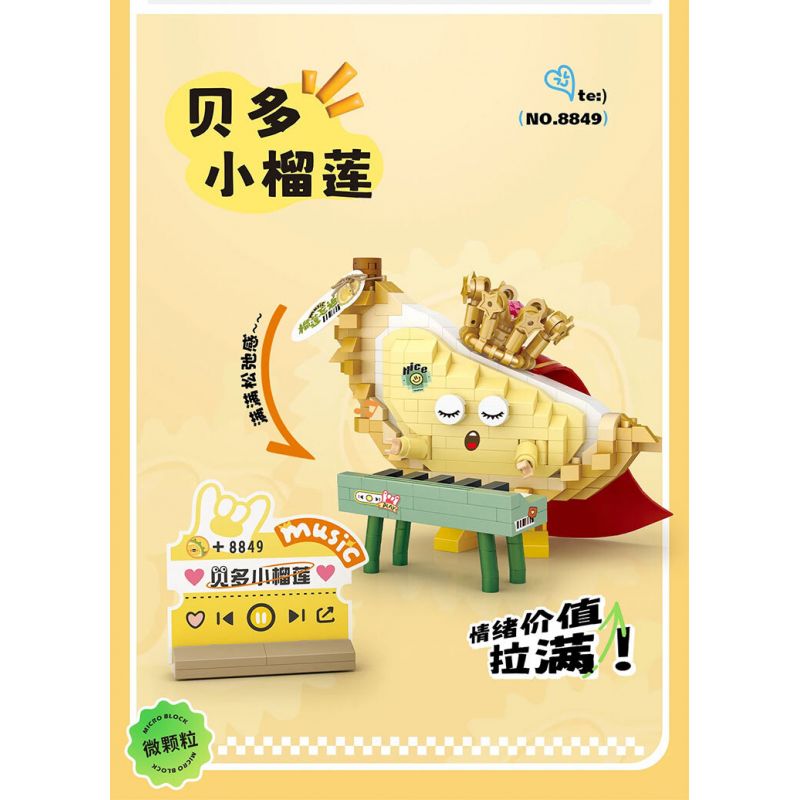 LOZ 8849 TIỆC TRÁI CÂY SẦU RIÊNG BEDO MINI bộ đồ chơi xếp lắp ráp ghép mô hình FRUIT PARTY