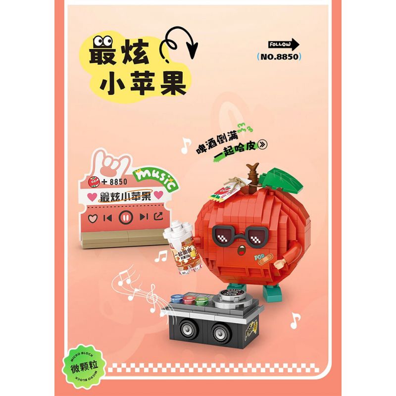 LOZ 8850 BỮA TIỆC TRÁI CÂY QUẢ TÁO NHỎ TUYỆT ĐẸP NHẤT bộ đồ chơi xếp lắp ráp ghép mô hình FRUIT PARTY