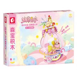 SEMBO 615068 THIÊN ĐƯỜNG TRÁNG MIỆNG CANDY PLANET CỐC NGỌT NGÀO XOÁY bộ đồ chơi xếp lắp ráp ghép mô hình 244 khối