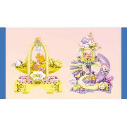 SEMBO 615069 VÙNG ĐẤT TRÁNG MIỆNG CANDY PLANET BÁNH BAY bộ đồ chơi xếp lắp ráp ghép mô hình 263 khối