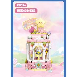 SEMBO 615084 VÙNG ĐẤT TRÁNG MIỆNG CANDY PLANET BÁNH KẸO CÔNG CHÚA bộ đồ chơi xếp lắp ráp ghép mô hình 395 khối