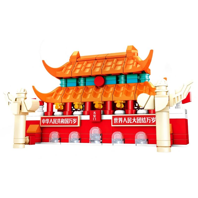 SEMBO 209000 non Lego NAM CHÂM TỦ LẠNH THIÊN AN MÔN bộ đồ chơi xếp lắp ráp ghép mô hình Architecture Công Trình Kiến Trúc 180 khối