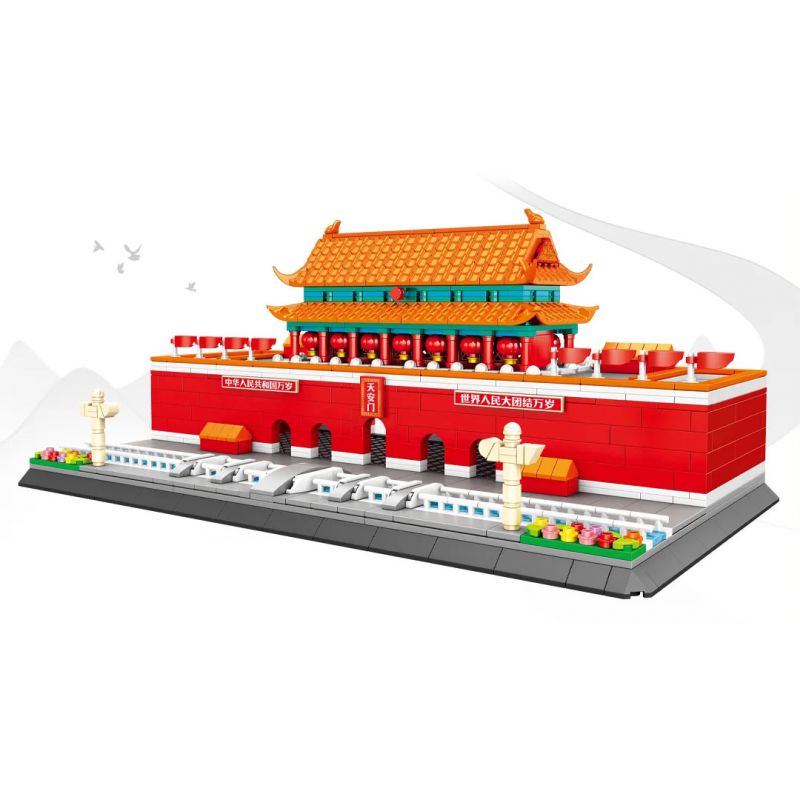 SEMBO 209001 non Lego QUẢNG TRƯỜNG THIÊN AN MÔN bộ đồ chơi xếp lắp ráp ghép mô hình Creator Sáng Tạo 1279 khối