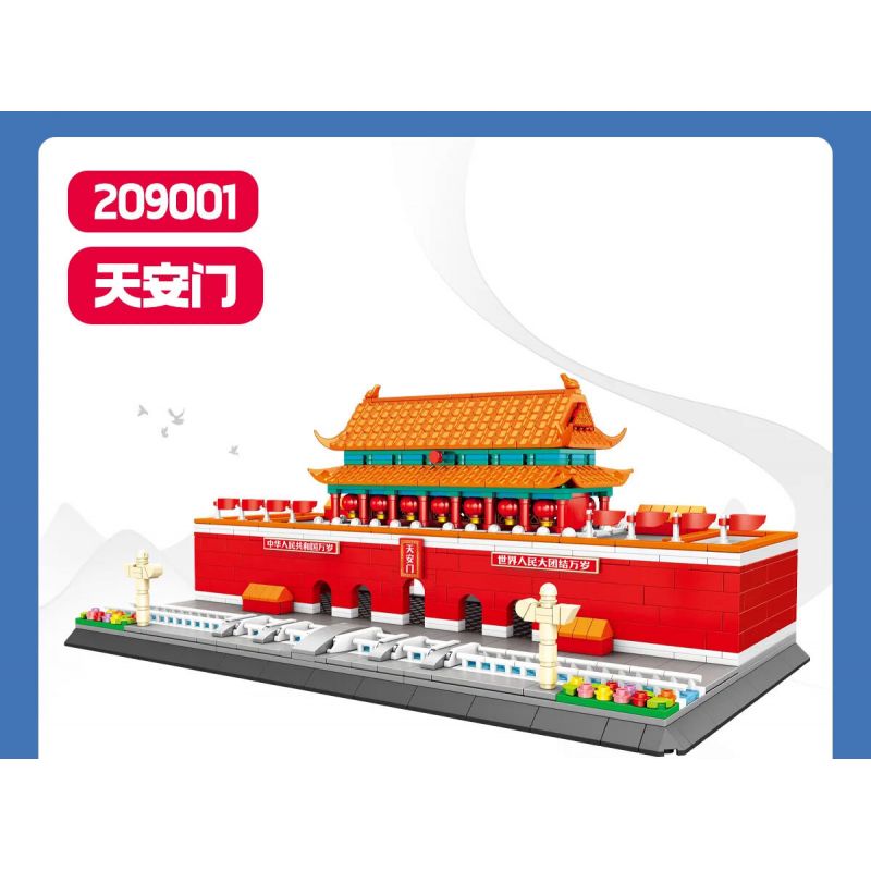 SEMBO 209001 QUẢNG TRƯỜNG THIÊN AN MÔN bộ đồ chơi xếp lắp ráp ghép mô hình Creator Sáng Tạo 1279 khối