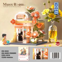 ZHEGAO 612005 GẶP GỠ PHÒNG ÂM NHẠC bộ đồ chơi xếp lắp ráp ghép mô hình MUSIC ROOM 497 khối