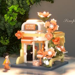 ZHEGAO 612005 GẶP GỠ PHÒNG ÂM NHẠC bộ đồ chơi xếp lắp ráp ghép mô hình MUSIC ROOM 497 khối