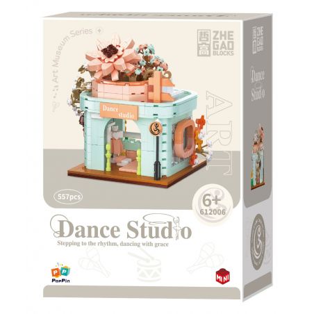 ZHEGAO 612006 GẶP GỠ PHÒNG TẬP NHẢY bộ đồ chơi xếp lắp ráp ghép mô hình DANCE STUDIO 557 khối