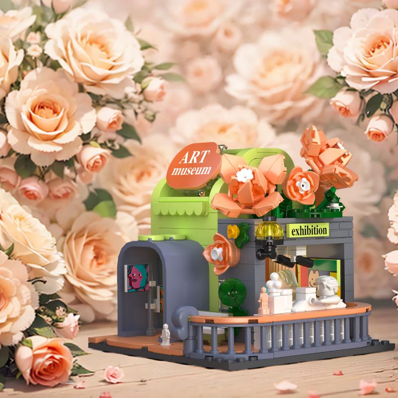 ZHEGAO 612007 GẶP GỠ PHÒNG NGHỆ THUẬT bộ đồ chơi xếp lắp ráp ghép mô hình ART MUSEUM 454 khối