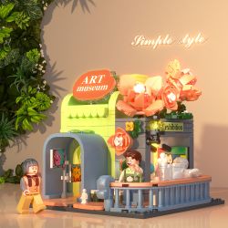 ZHEGAO 612007 GẶP GỠ PHÒNG NGHỆ THUẬT bộ đồ chơi xếp lắp ráp ghép mô hình ART MUSEUM 454 khối