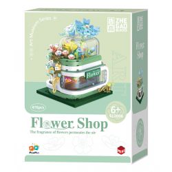ZHEGAO 612008 GẶP CỬA HÀNG HOA bộ đồ chơi xếp lắp ráp ghép mô hình FLOWER SHOP 476 khối