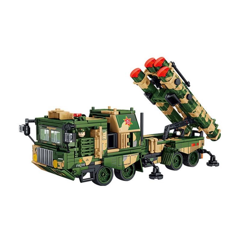 LE YI 81018 non Lego TÊN LỬA PHÒNG KHÔNG HONGQI-9 bộ đồ chơi xếp lắp ráp ghép mô hình Military Army HQ-9 ANTI-AIRCRAFT MISSILES SYSTEM Quân Sự Bộ Đội 638 khối