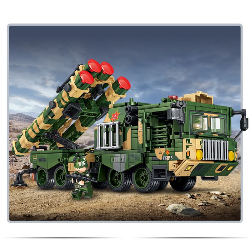 LE YI 81018 TÊN LỬA PHÒNG KHÔNG HONGQI-9 bộ đồ chơi xếp lắp ráp ghép mô hình Military Army HQ-9 ANTI-AIRCRAFT MISSILES SYSTEM Quân Sự Bộ Đội 638 khối
