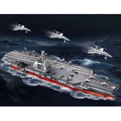 FEMIBOX S43003 43003 003 TÀU SÂN BAY PHÚC KIẾN tỷ lệ 1:375 bộ đồ chơi xếp lắp ráp ghép mô hình Military Army PLANAVY 003 Quân Sự Bộ Đội 1980 khối