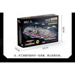 FEMIBOX S43003 43003 003 TÀU SÂN BAY PHÚC KIẾN tỷ lệ 1:375 bộ đồ chơi xếp lắp ráp ghép mô hình Military Army PLANAVY 003 Quân Sự Bộ Đội 1980 khối