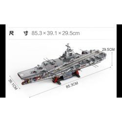 FEMIBOX S43003 43003 003 TÀU SÂN BAY PHÚC KIẾN tỷ lệ 1:375 bộ đồ chơi xếp lắp ráp ghép mô hình Military Army PLANAVY 003 Quân Sự Bộ Đội 1980 khối