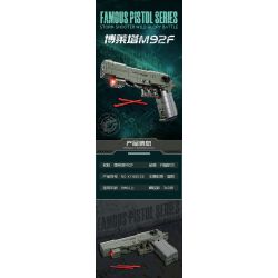 Kazi KY88035 88035 SÚNG NGẮN BORETTA M92F bộ đồ chơi xếp lắp ráp ghép mô hình Military Army Quân Sự Bộ Đội 360 khối Kazi KY88035 88035 SÚNG NGẮN BORETTA M92F bộ đồ chơi xếp lắp ráp ghép mô hình Military Army Quân Sự Bộ Đội 360 khối