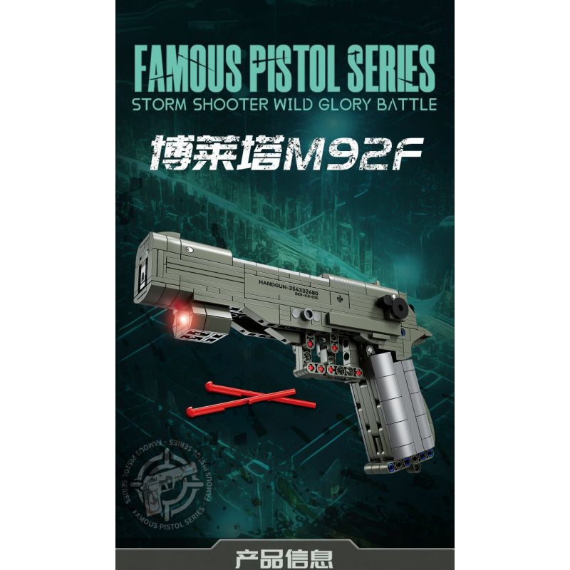 Kazi KY88035 88035 SÚNG NGẮN BORETTA M92F bộ đồ chơi xếp lắp ráp ghép mô hình Military Army Quân Sự Bộ Đội 360 khối Kazi KY88035 88035 SÚNG NGẮN BORETTA M92F bộ đồ chơi xếp lắp ráp ghép mô hình Military Army Quân Sự Bộ Đội 360 khối