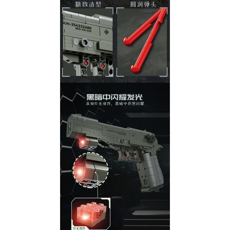 Kazi KY88035 88035 SÚNG NGẮN BORETTA M92F bộ đồ chơi xếp lắp ráp ghép mô hình Military Army Quân Sự Bộ Đội 360 khối Kazi KY88035 88035 SÚNG NGẮN BORETTA M92F bộ đồ chơi xếp lắp ráp ghép mô hình Military Army Quân Sự Bộ Đội 360 khối
