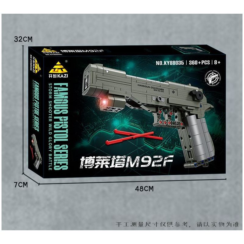 Kazi KY88035 88035 SÚNG NGẮN BORETTA M92F bộ đồ chơi xếp lắp ráp ghép mô hình Military Army Quân Sự Bộ Đội 360 khối Kazi KY88035 88035 SÚNG NGẮN BORETTA M92F bộ đồ chơi xếp lắp ráp ghép mô hình Military Army Quân Sự Bộ Đội 360 khối