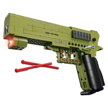 Kazi KY88036 88036 SÚNG LỤC TỰ ĐỘNG KOCH USP bộ đồ chơi xếp lắp ráp ghép mô hình Military Army HK_USP Quân Sự Bộ Đội 362 khối