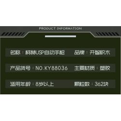 Kazi KY88036 88036 SÚNG LỤC TỰ ĐỘNG KOCH USP bộ đồ chơi xếp lắp ráp ghép mô hình Military Army HK_USP Quân Sự Bộ Đội 362 khối Kazi KY88036 88036 SÚNG LỤC TỰ ĐỘNG KOCH USP bộ đồ chơi xếp lắp ráp ghép mô hình Military Army HK_USP Quân Sự Bộ Đội 362 khối