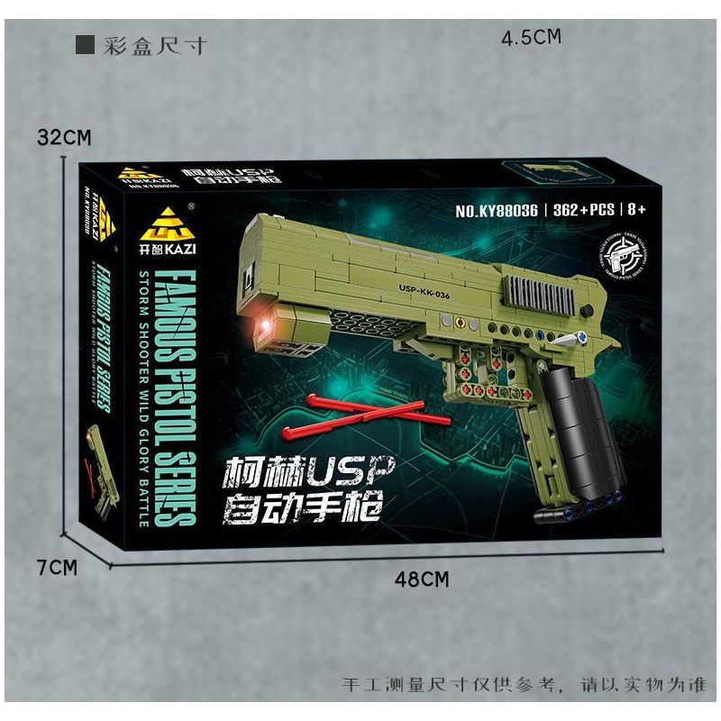 Kazi KY88036 88036 SÚNG LỤC TỰ ĐỘNG KOCH USP bộ đồ chơi xếp lắp ráp ghép mô hình Military Army HK_USP Quân Sự Bộ Đội 362 khối Kazi KY88036 88036 SÚNG LỤC TỰ ĐỘNG KOCH USP bộ đồ chơi xếp lắp ráp ghép mô hình Military Army HK_USP Quân Sự Bộ Đội 362 khối