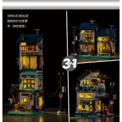 MorkModel 20201 Mork Model 20201 BIỆT THỰ NGHỈ DƯỠNG 3 TRONG 1 VEN BIỂN bộ đồ chơi xếp lắp ráp ghép mô hình Creator BEACH HOUSE Sáng Tạo 813 khối