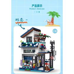 MorkModel 20201 Mork Model 20201 BIỆT THỰ NGHỈ DƯỠNG 3 TRONG 1 VEN BIỂN bộ đồ chơi xếp lắp ráp ghép mô hình Creator BEACH HOUSE Sáng Tạo 813 khối