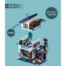 MorkModel 20201 Mork Model 20201 BIỆT THỰ NGHỈ DƯỠNG 3 TRONG 1 VEN BIỂN bộ đồ chơi xếp lắp ráp ghép mô hình Creator BEACH HOUSE Sáng Tạo 813 khối