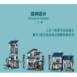 MorkModel 20201 Mork Model 20201 BIỆT THỰ NGHỈ DƯỠNG 3 TRONG 1 VEN BIỂN bộ đồ chơi xếp lắp ráp ghép mô hình Creator BEACH HOUSE Sáng Tạo 813 khối