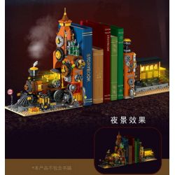 MorkModel 028005 Mork Model 028005 SÁCH TÀU STEAMPUNK bộ đồ chơi xếp lắp ráp ghép mô hình STEAMPUNK TRAIN BOOKEND 1252 khối